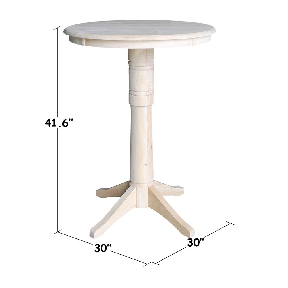 30" Round Top Pedestal Table - 34.9"H
