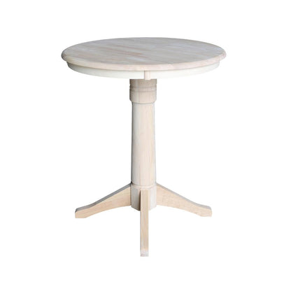 30" Round Top Pedestal Table - 34.9"H