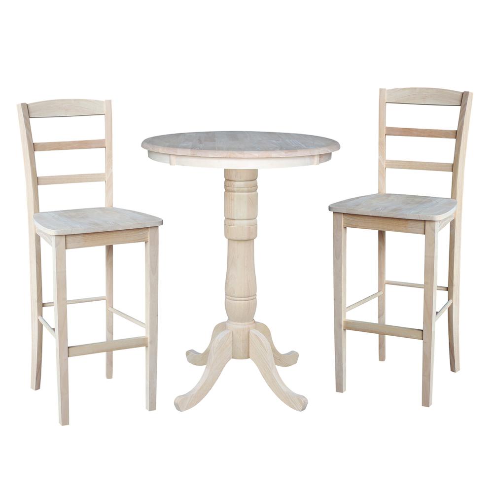 30" Round Top Pedestal Table - 40.9"H