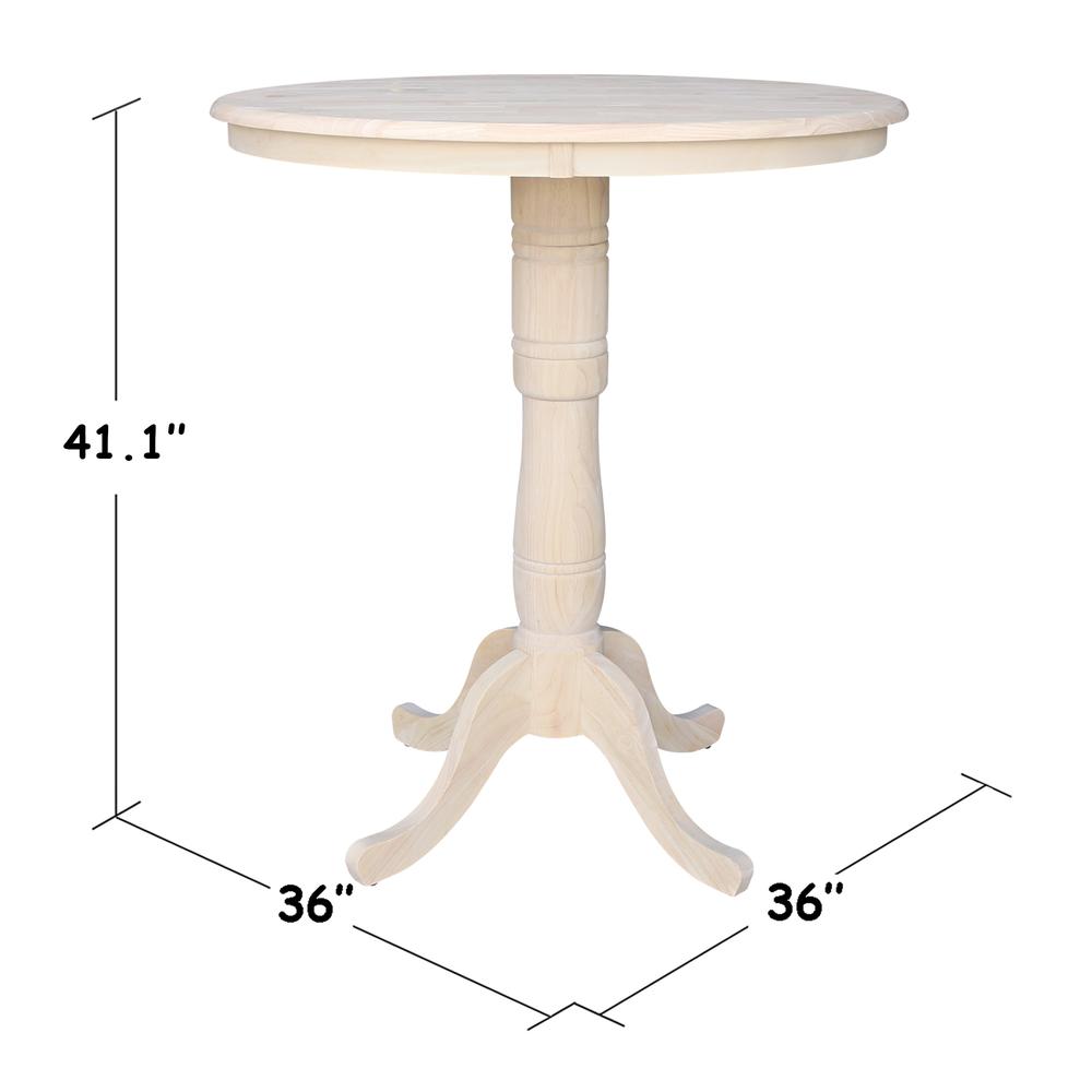 36" Round Top Pedestal Table - 40.9"H