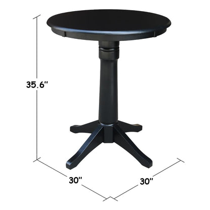 30" Round Top Pedestal Table - 34.9"H