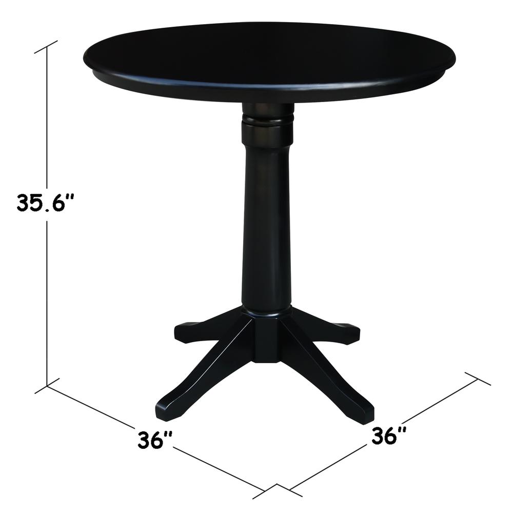 36" Round Top Pedestal Table - 34.9"H