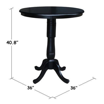 36" Round Top Pedestal Table - 40.9"H