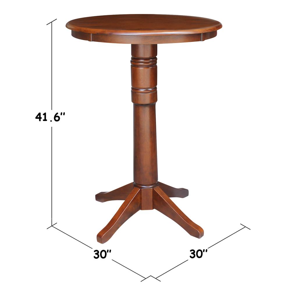 30" Round Top Pedestal Table - 34.9"H