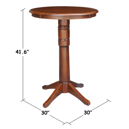 30" Round Top Pedestal Table - 34.9"H