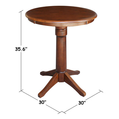 30" Round Top Pedestal Table - 34.9"H