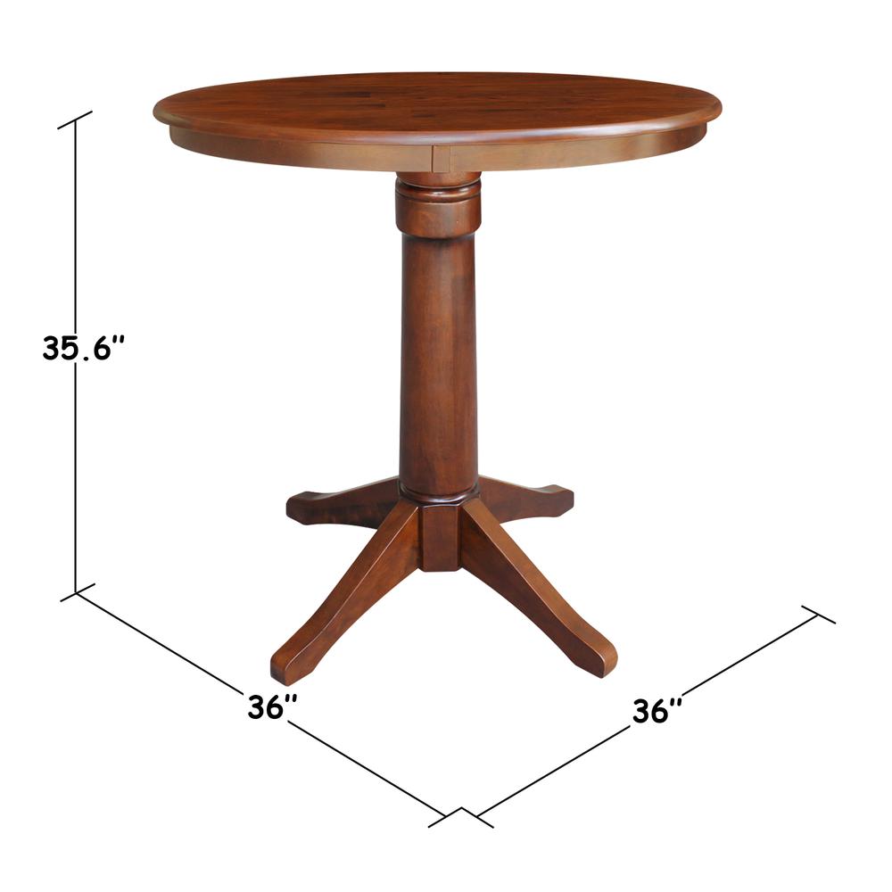 36" Round Top Pedestal Table - 34.9"H