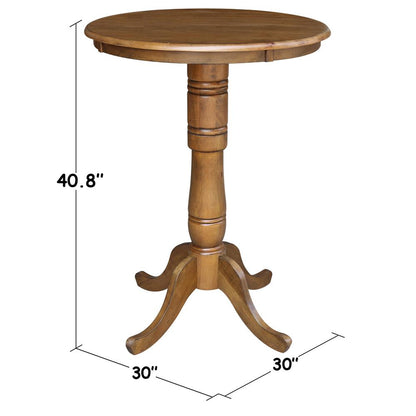 30" Round Top Pedestal Table - 40.9"H