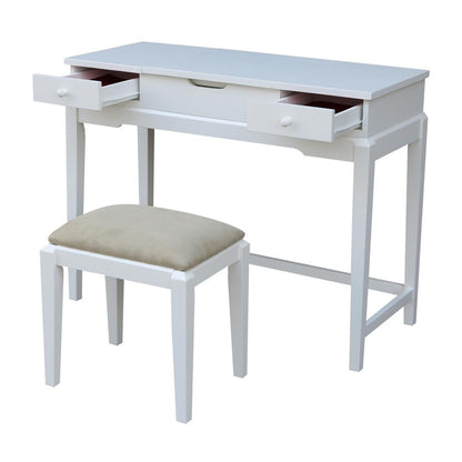 Vanity Table With Vanity Bench, Snow White