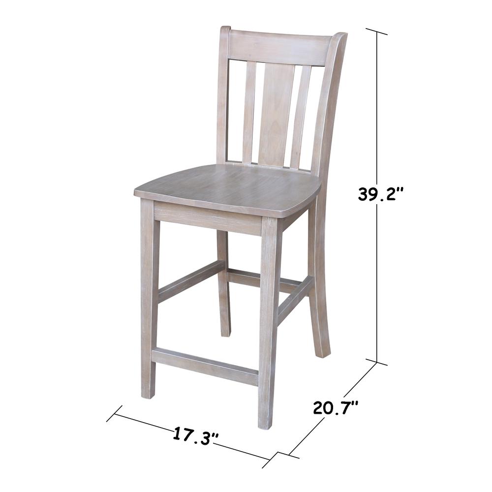 36" Round Pedestal Gathering Height Table With 2 San Remo Counter Height Stools