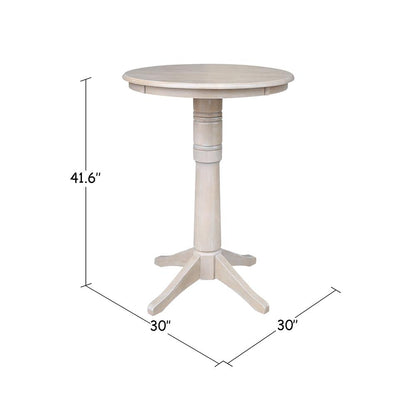30" Round Top Pedestal Table - 40.9"H