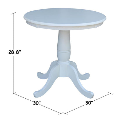 30" Round Top Pedestal Table - 28.9"H