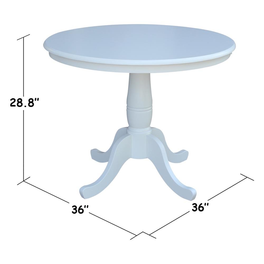 36" Round Top Pedestal Table - 28.9"H