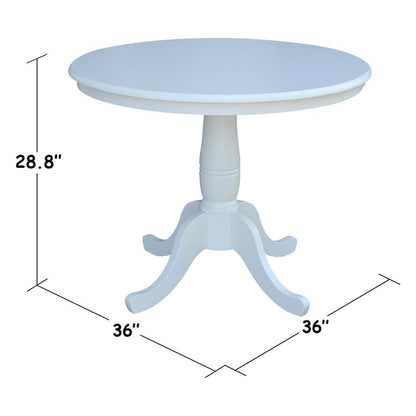 36" Round Top Pedestal Table - 28.9"H