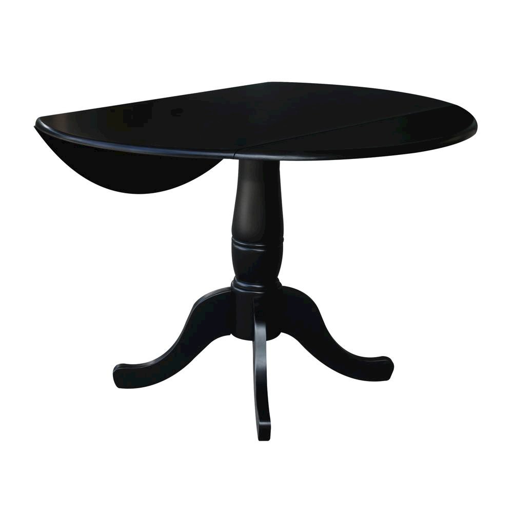 42" Round Dual Drop Leaf Pedestal Table,  29.5"H