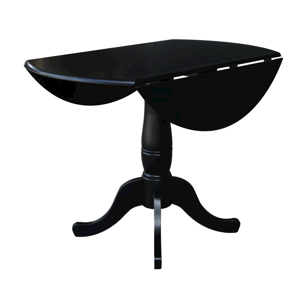 42" Round Dual Drop Leaf Pedestal Table,  29.5"H