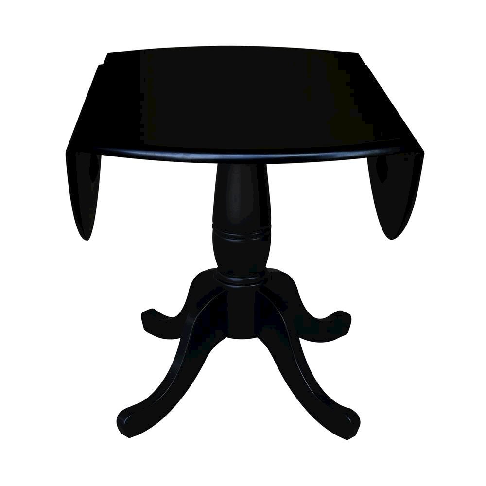 42" Round Dual Drop Leaf Pedestal Table,  29.5"H