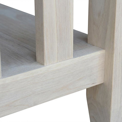 Unfinished Console or Sofa Table with Versatile Design for Living Room