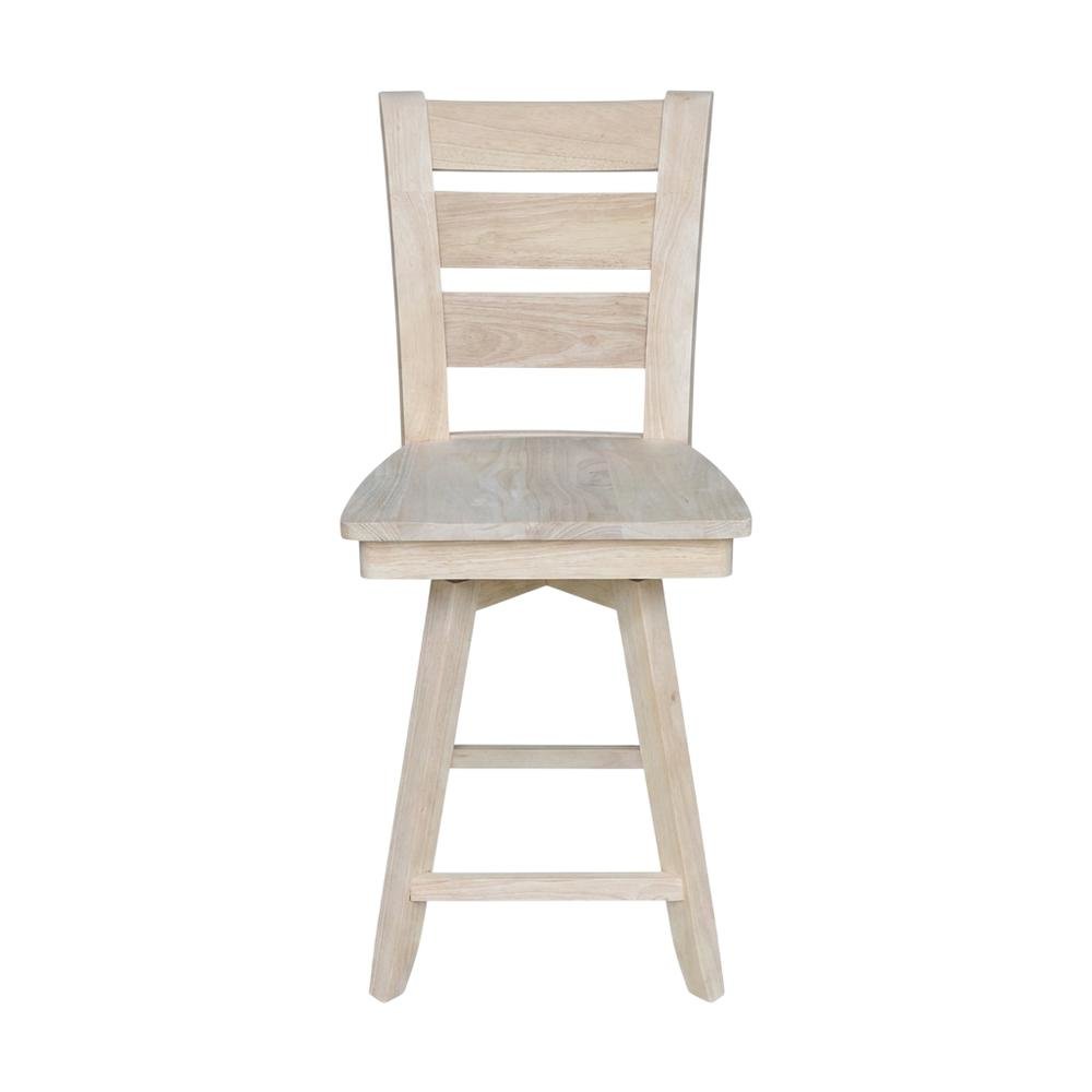 Unfinished Counter Height Stool with Swivel and Auto Return for Kitchen Bar