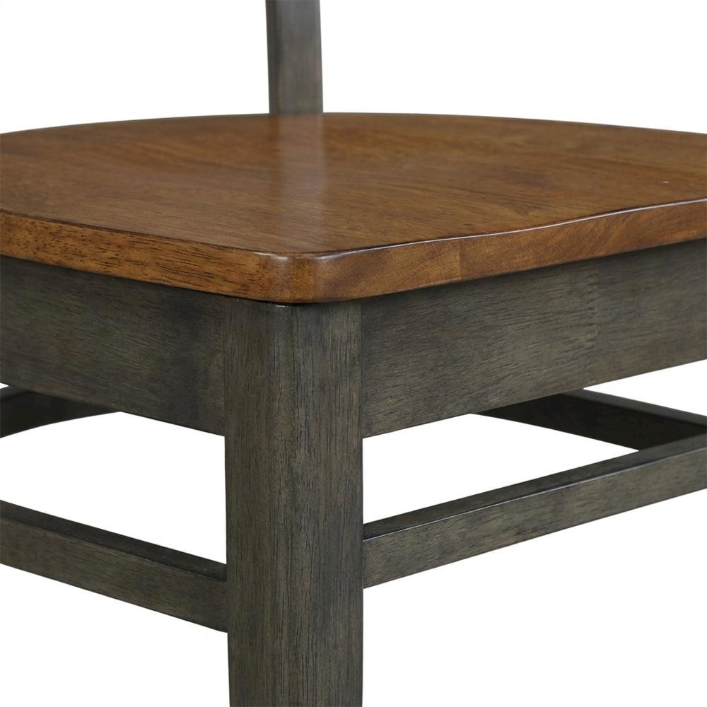 Solid Hardwood Farmhouse Dining Side Chairs, Set of 2