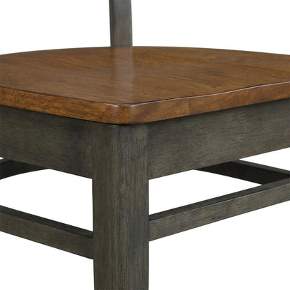 Solid Hardwood Farmhouse Dining Side Chairs, Set of 2