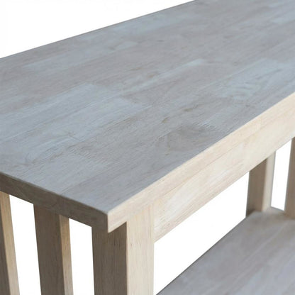 Unfinished Console or Sofa Table with Versatile Design for Living Room