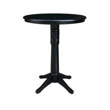 Black 36-Inch Round Pedestal Table with Sturdy Design and Elegant Finish