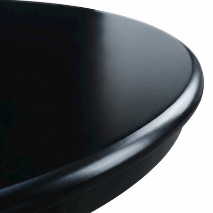 Black 36-Inch Round Pedestal Table with Sturdy Design and Elegant Finish
