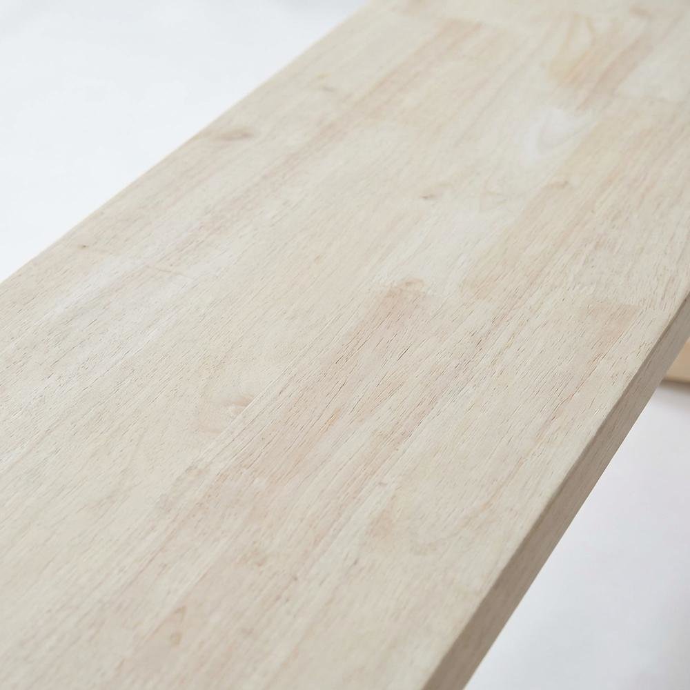 Unfinished Trestle Bench with Sturdy Construction and Wipe Clean Finish