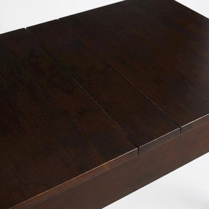 Lift-Top Coffee Table in Rich Mocha with Hidden Storage and Wipe-Clean Finish