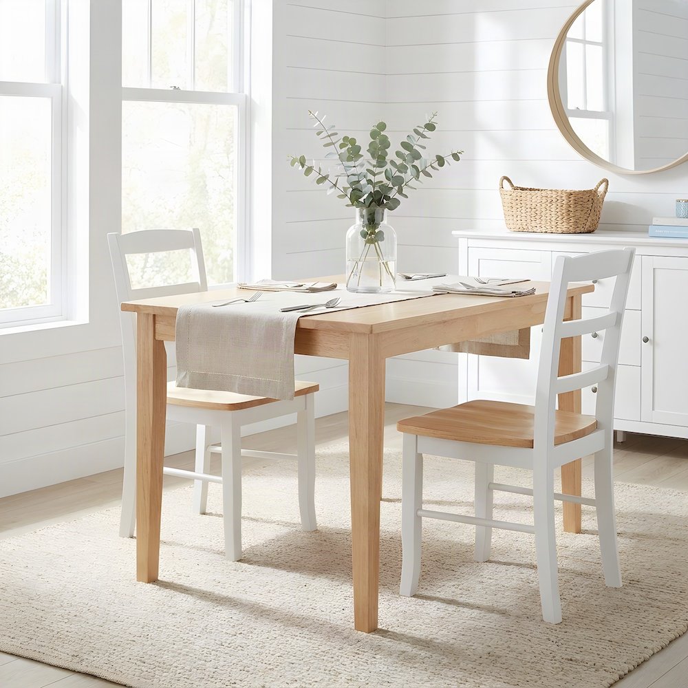 Madrid Ladderback Wooden Dining Chairs, Wood Kitchen Chair Set