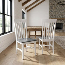 Solid Wood Dining Chairs with Tall Mission-Style Back for Kitchen Table