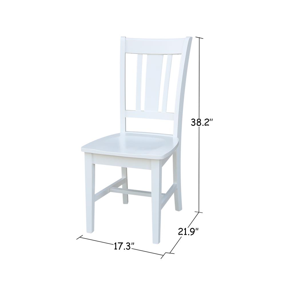 Set of Two San Remo Splatback Chairs, White