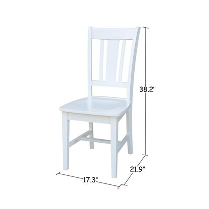 Set of Two San Remo Splatback Chairs, White