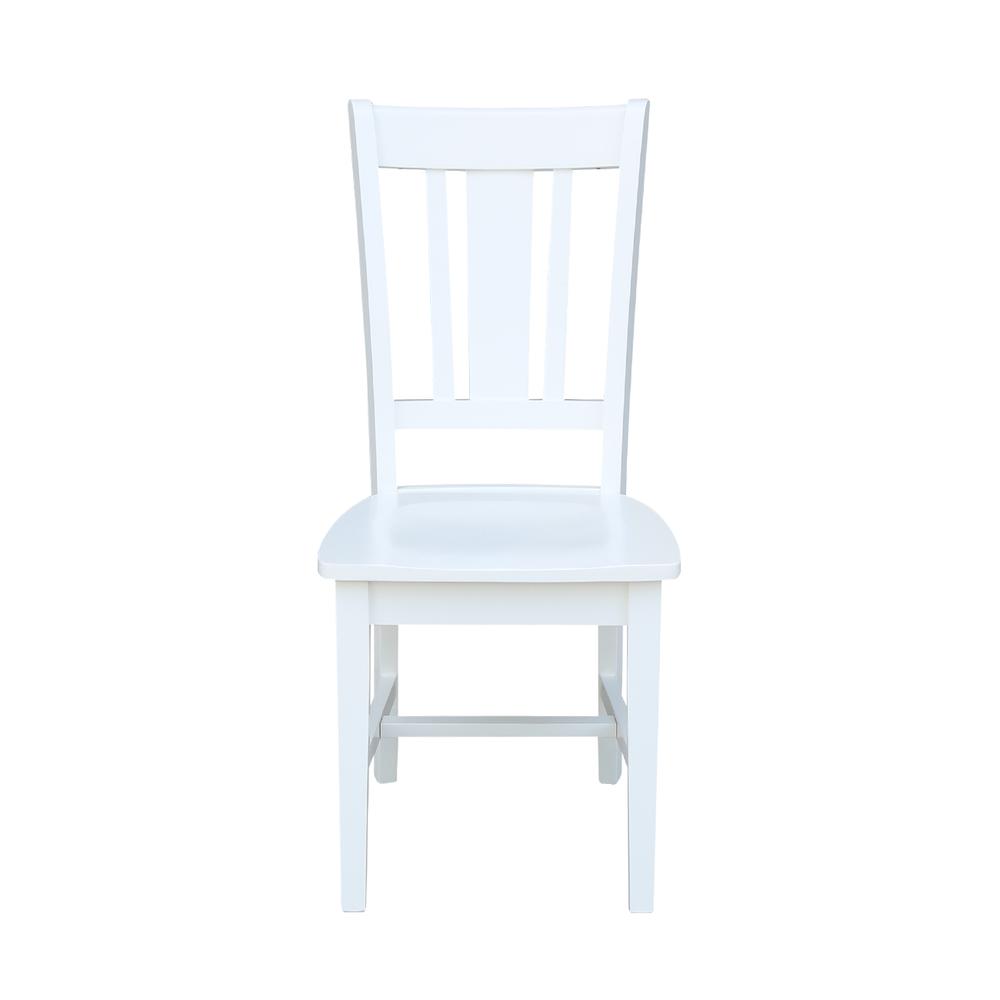 Set of Two San Remo Splatback Chairs, White