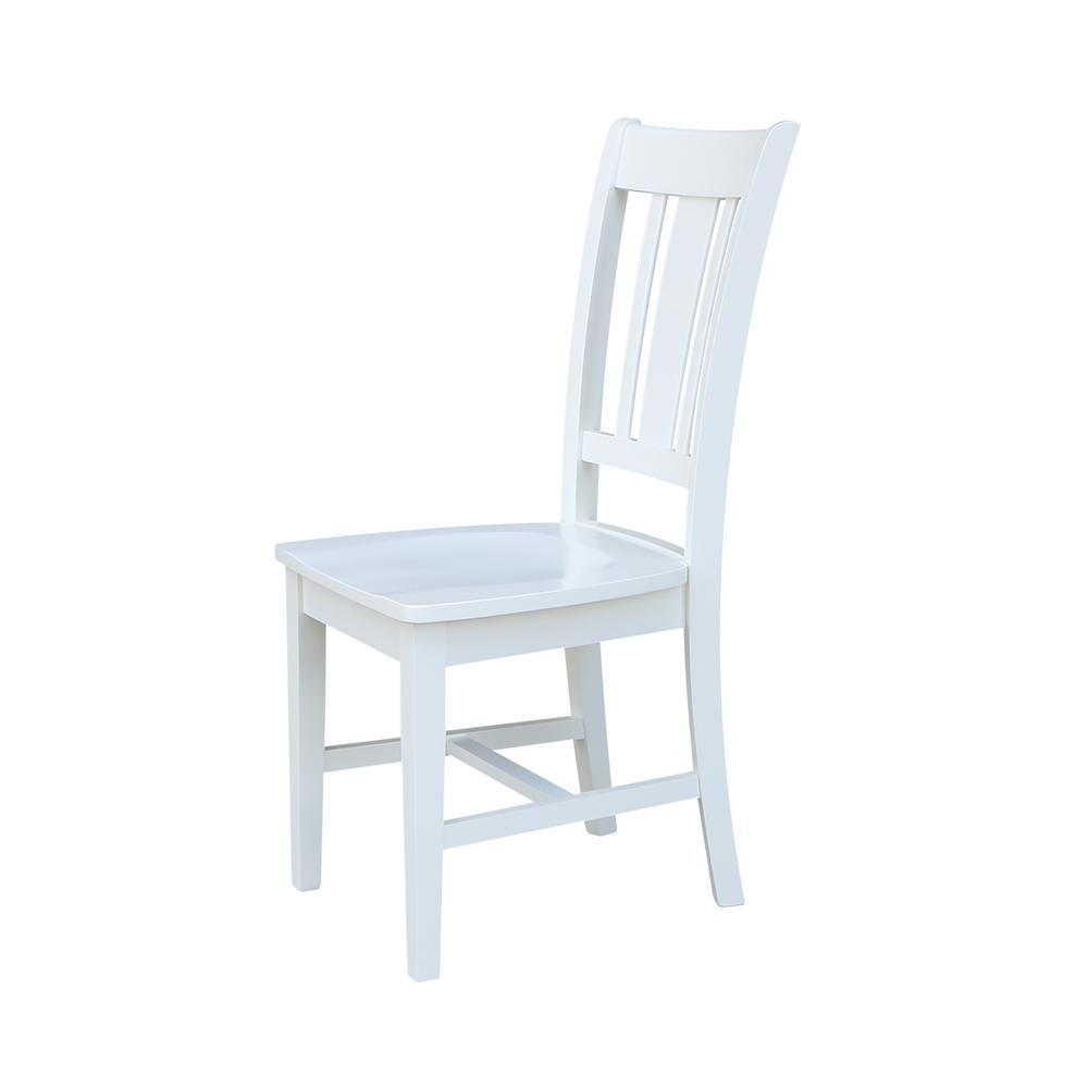 Set of Two San Remo Splatback Chairs, White