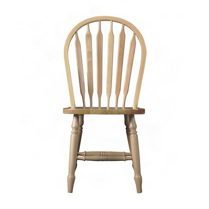 Hardwood Arrowback Windsor Dining Chair, Farmhouse Kitchen Wood Seat
