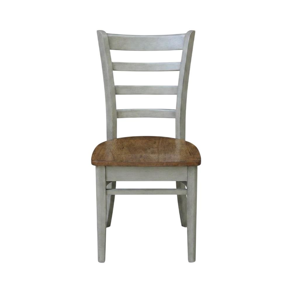 Hardwood Side Chair with Wipe-Clean Seat for Living Room or Dining