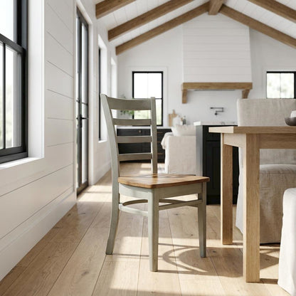 Hardwood Side Chair with Wipe-Clean Seat for Living Room or Dining