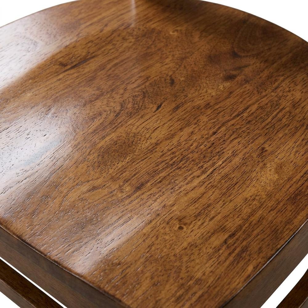 Hardwood Side Chair with Wipe-Clean Seat for Living Room or Dining