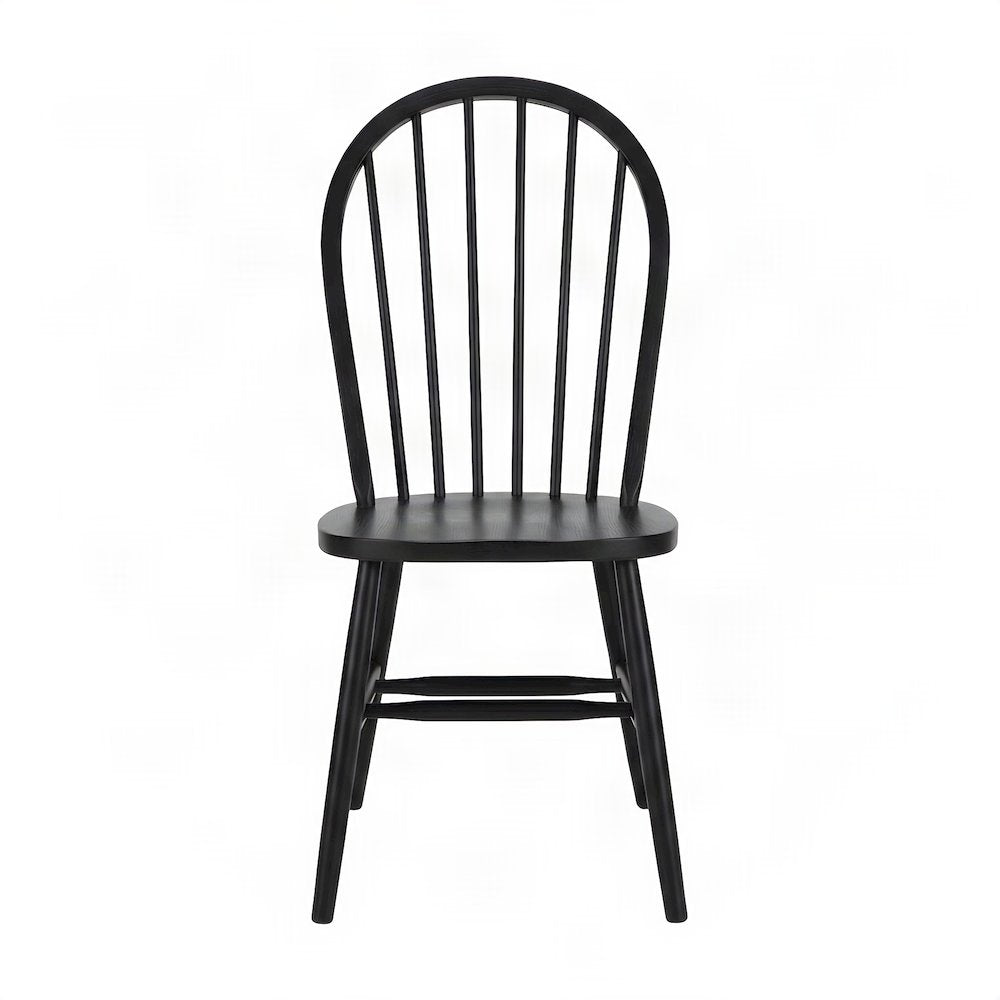 Windsor High Back Spindleback Hardwood Dining Chair, Plain Legs