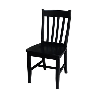Set of Two Cafe Chairs, Black