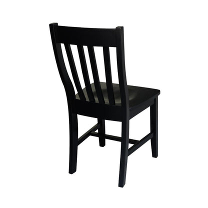 Set of Two Cafe Chairs, Black
