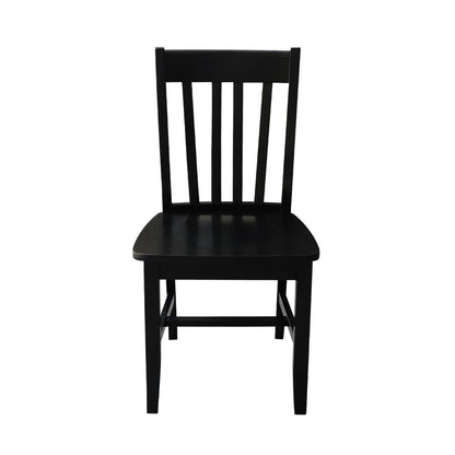 Set of Two Cafe Chairs, Black