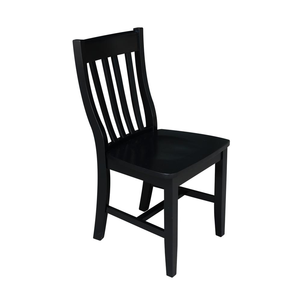 Set of Two Cafe Chairs, Black