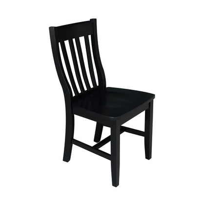 Set of Two Cafe Chairs, Black