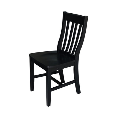 Set of Two Cafe Chairs, Black
