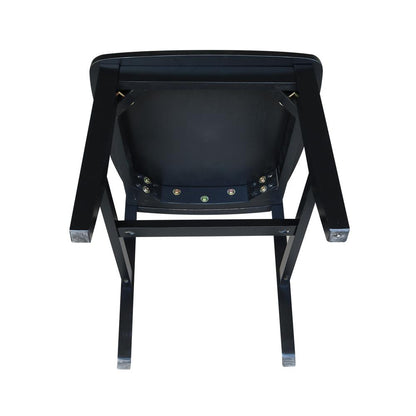 Set of Two Cafe Chairs, Black