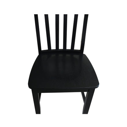Set of Two Cafe Chairs, Black
