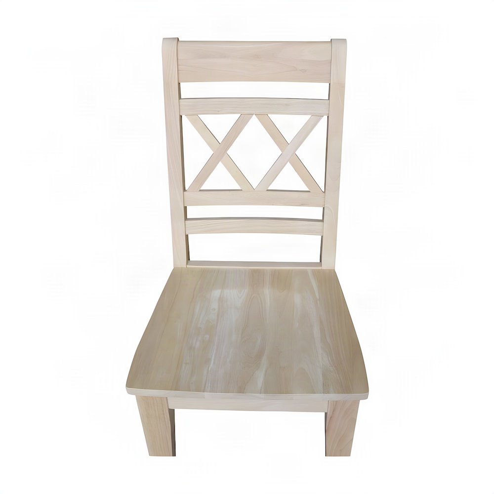 Canyon X-Back Hardwood Dining Chairs, Kitchen Table Chairs Set